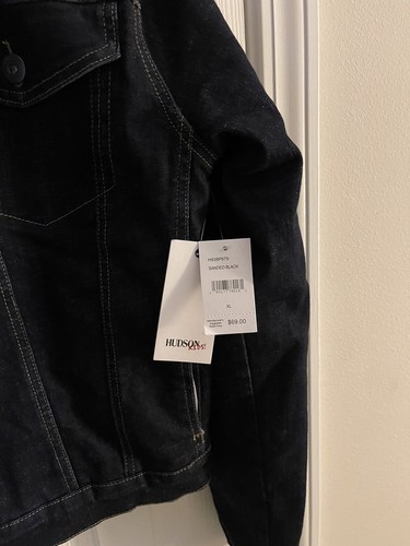 New With Tags Hudson Kids Black Denim Jacket With Sherpa Lining Size XL - Picture 4 of 5