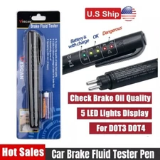 Brake Fluid Liquid Oil Tester Pen 5 LED Indicator Car Diagnostic Testing Tool