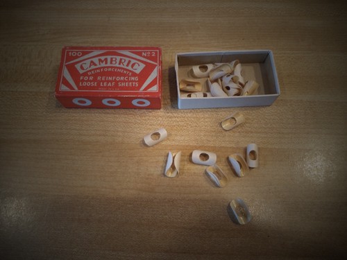 Vintage Box Cambric No 2 Reinforcements for Reinforcing Loose Leaf Sheets 100 - Picture 4 of 9