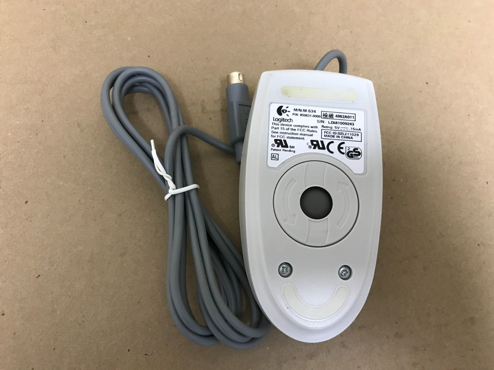 NEW Vintage Logitech IBM 2 Button PS/2 Mouse model M-S34 | eBay