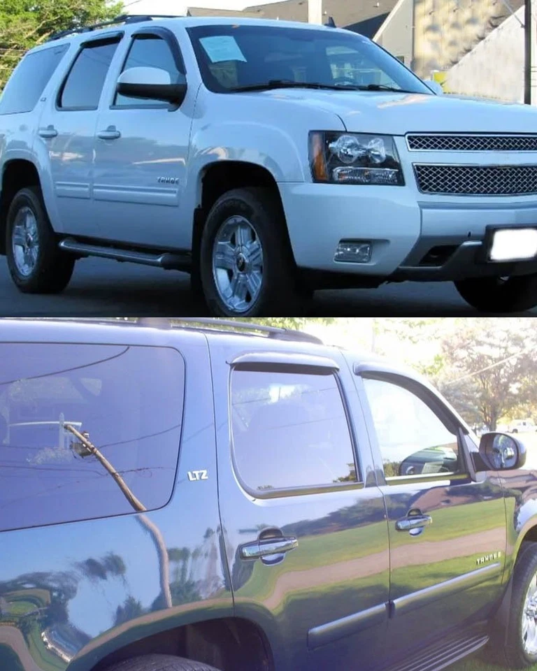 Fit 07-14 Chevy Tahoe GMC Yukon Smoke Acrylic Window Visor Vent Sun Rain Guard - Изображение 2 из 4