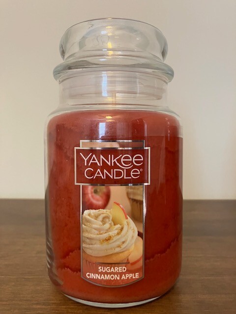 NEW Yankee Candle Spiced Pumpkin Sugared Cinnamon Apple 22 oz glass jar candle
