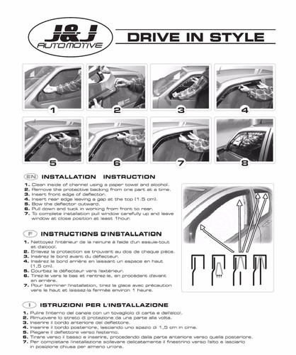 Deflettori Aria Per Fiat Ducato Dal 2006 2-Porte Set 2 Antiturbo Antivento Heko - Foto 9 di 9