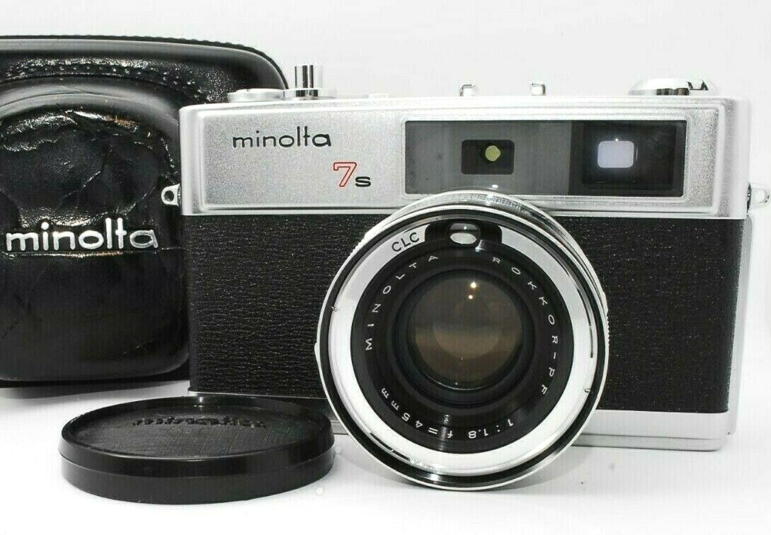 【App MINT】Minolta Hi-Matic 7s Rangefinder Camera 45mm f/1.8 Lens From JAPAN