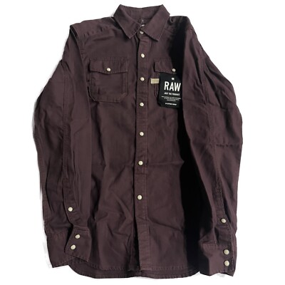 G-STAR Herren Dk Fig/Oil Red Landoh Shirt L/S UVP 80£