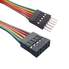 1x2P-2x20P Male-Female Single/Double Row DuPont 2.54mm Rainbow Cable Jumper Wire
