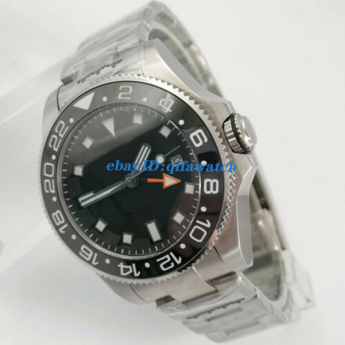 43mm Esfera Negra Estéril Zafiro Fecha Bisel Cerámica GMT Reloj Automático Para Hombre - Imagen 5 de 6
