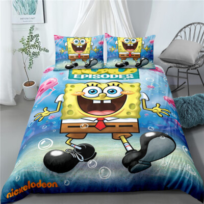 Bettwäsche Set SpongeBob SquarePants 80x80Kissenbezug Bettbezug135x200 200x200