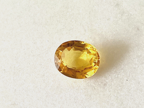 Genuine 2.79 Ct Orange Yellow Sapphire Oval Cut Loose Precious Gemstone - 第 1/8 張圖片