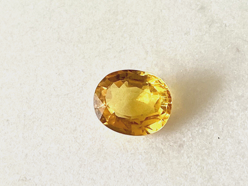 Genuine 2.79 Ct Orange Yellow Sapphire Oval Cut Loose Precious Gemstone - Picture 1 of 8