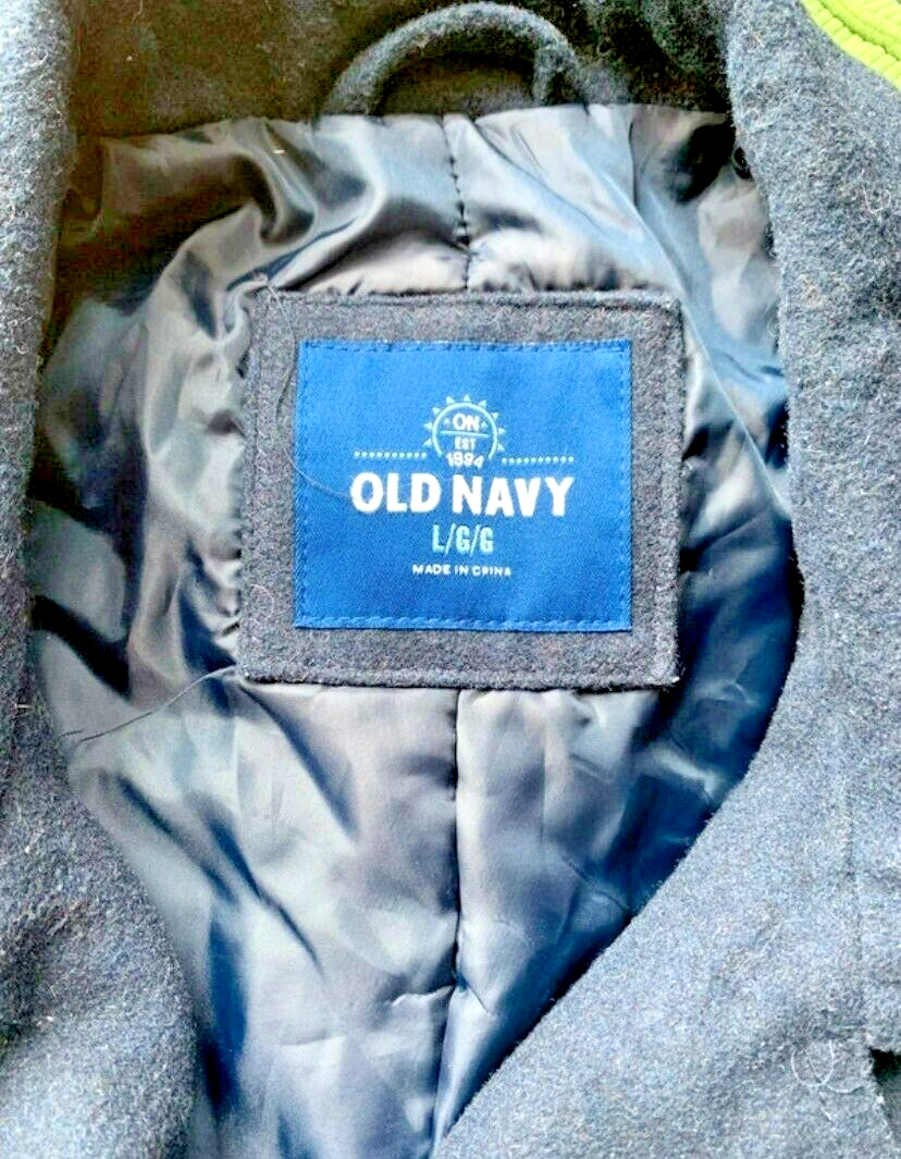 Old Navy Men's Pea Coat Winter Wool Jacket size Large eBay