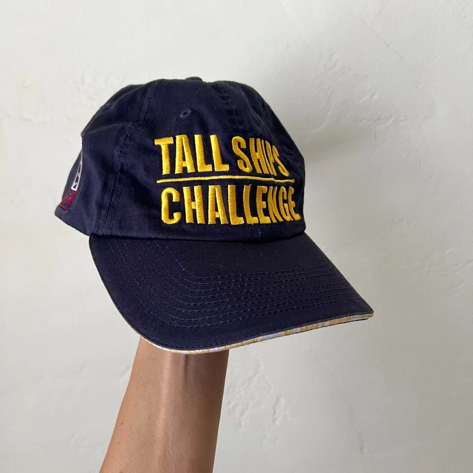 De colección Azul Marino Amarillo Barcos Altos Desafío Algodón Papá Sombrero Gorra de Béisbol Unisex Foto 3 de 4