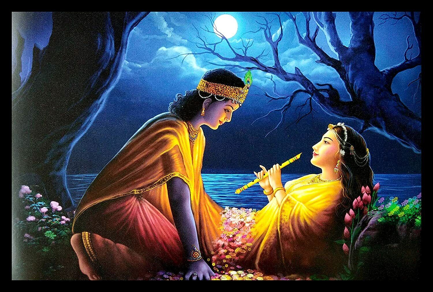 Wooden Radha Krishna Painting with Frame for Home Decoration Size 12 x 18 in US | eBay Wooden Radha Krishna Painting with Frame for Home Decoration Size 12 x 18 in US | eBay