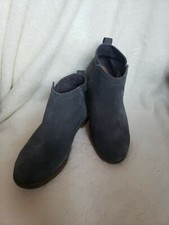 TOMS Classic Girl's Youth Deia Suede Bootie Slip-On Steel-Grey Y5 4833