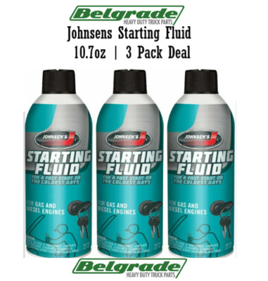 Js Fluid Johnsens 6762 Starting Fluid 10.7oz Cans 3 Pack | eBay