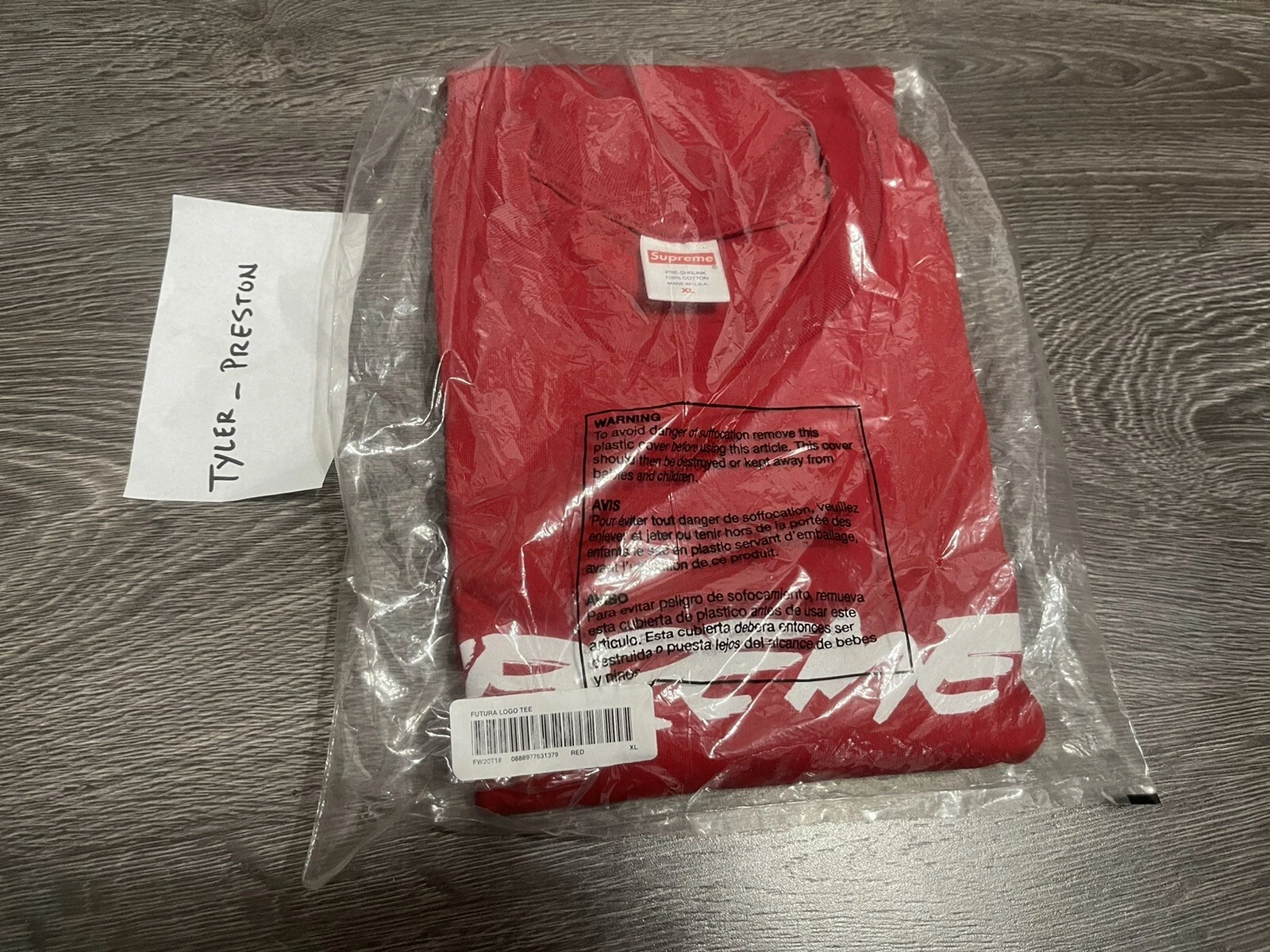 Sweat à capuche logo boîte Supreme Futura Tee Red XL Crew S