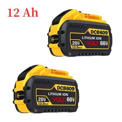#ad 2 Pack 12Ah DCB609 2 For DEWALT DCB615 20V 60V MAX FLEXVOLT Li Ion Battery $91.09