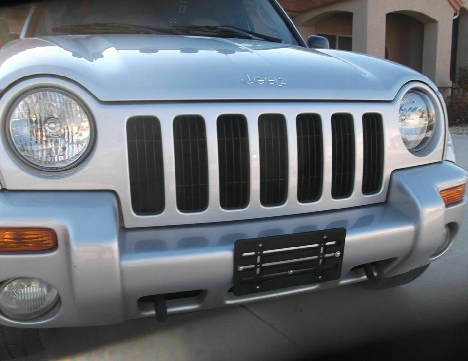 Soporte de placa de matrícula Soporte de reubicador Adaptador de parachoques Kit de soporte para JEEP Nuevo Foto 3 de 4