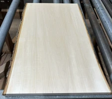 ONE KILN DRIED S2S NATURAL EDGE BASSWOOD SLAB WOOD LUMBER ~24" X 12"-14" X 3/4"