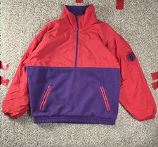 Vintage GAP Windbreaker Fleece Pullover Half Zip Size L Colorblock Gorpcore 90s