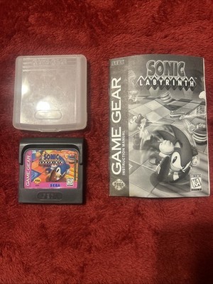 Sonic Labyrinth SEGA Game Gear Cartridge Case Instruction Manual Tested