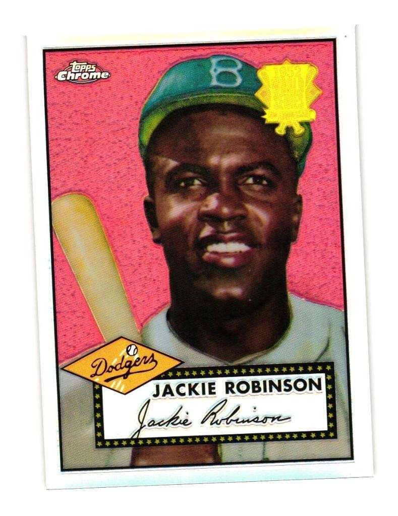 2002 Topps Chrome Refractor 1952 - Jackie Robinson (52R-10)  Brooklyn Dodgers