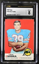 1969 TOPPS LARRY CSONKA RC HOF #120 CSG 8 ~ SUPER CLEAN