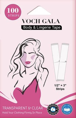 VOCH GALA Fashion Tape 100 Strips Double Sided Body Clothing Adhesive
