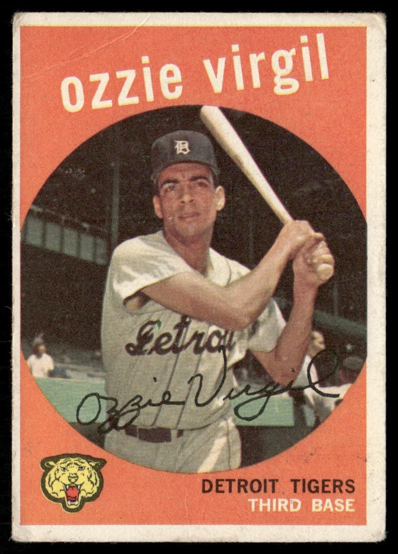 Ozzie Virgil 1959 Topps #203 Detroit Tigers VG Creases