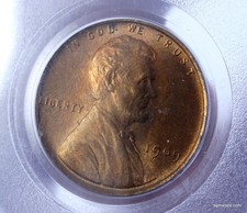1909 P LINCOLN WHEAT PENNY CENT PCGS MS65RD RED 1C No VDB 1ST YEAR 