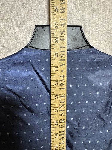 Jos A Bank Traveler Men Suit Vest Size 50 Reg 100% Wool Blue Plaid - Picture 8 of 8