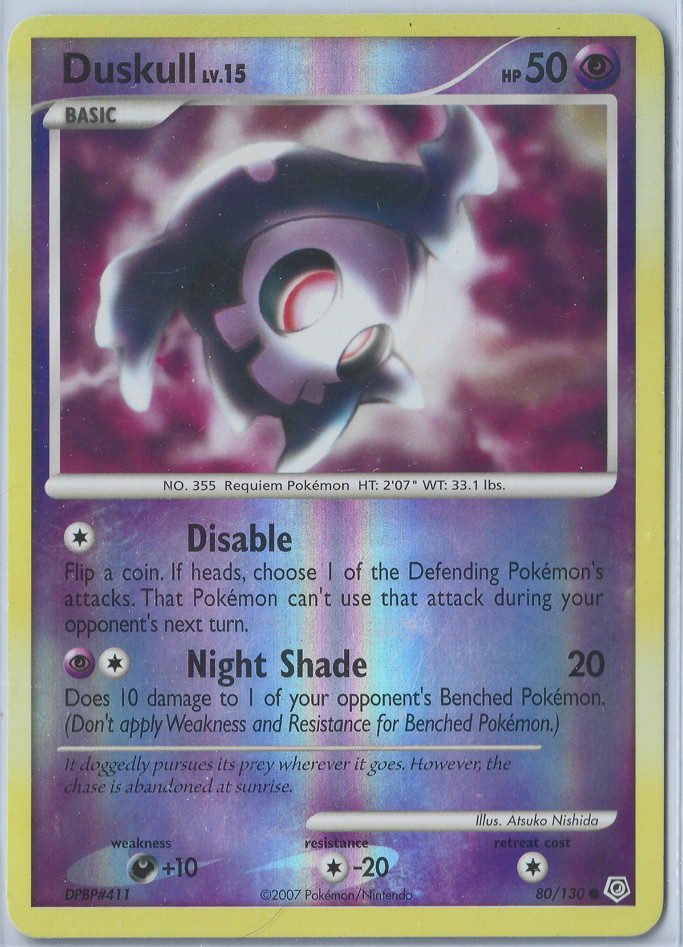 Duskull 80/130 Diamond and Pearl Reverse Holo