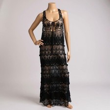 Womans Boho Crochet Maxi Cover-up size M/L