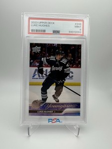 2023-24 Upper Deck YOUNG GUNS #248 Luke Hughes - RC Rookie - PSA 9