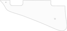 WD Custom Pickguard For Left Hand Gibson Les Paul Deluxe #02M White Matte