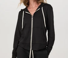 Vuori Halo Performance Hoodie Womens L Black Heathr Dreamknit Sweater Athleisure