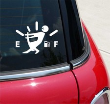 FUEL MAN GAUGE GAGE DECAL STICKER LOW GAS MILEAGE MPH HIGH GAS CONSUMPTION EMPTY