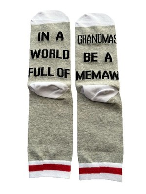 NWT Cute Funny Socks for Grandma Memaw Women Size 6-9