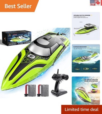 Luxury 14'' RC Racing Boat, 20+ MPH, Auto-Pilot Mode, Perfect for Lakes & Pools