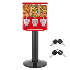 Uimoso Candy Vending Machine Triple Compartment Candy Vending Machine with Stand