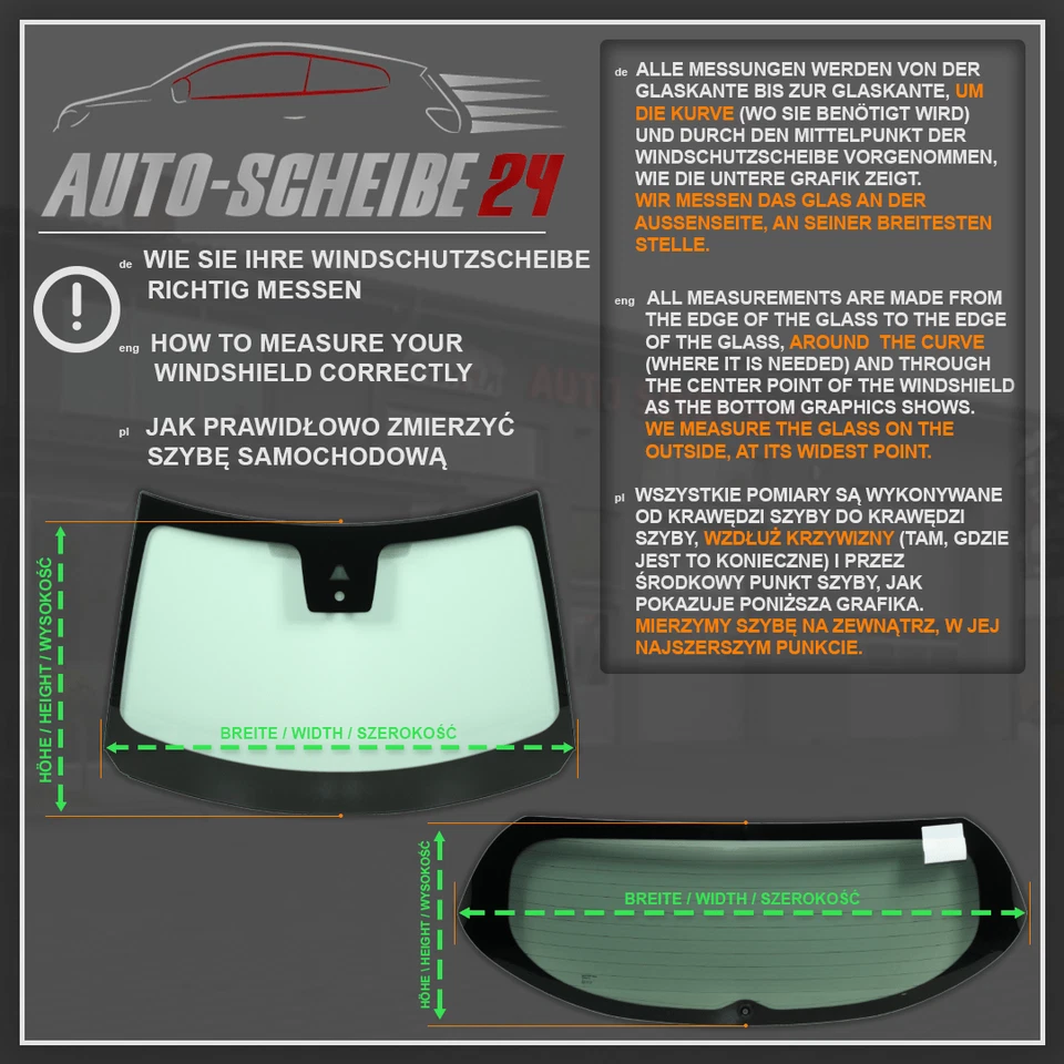 Pare-brise avant Chevrolet Caprice / Impala 1980-1990 - Photo 4/4