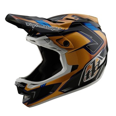 Troy Lee Designs D4 Composite MIPS Helm, Royalty, black/gold, XL | 60-61cm