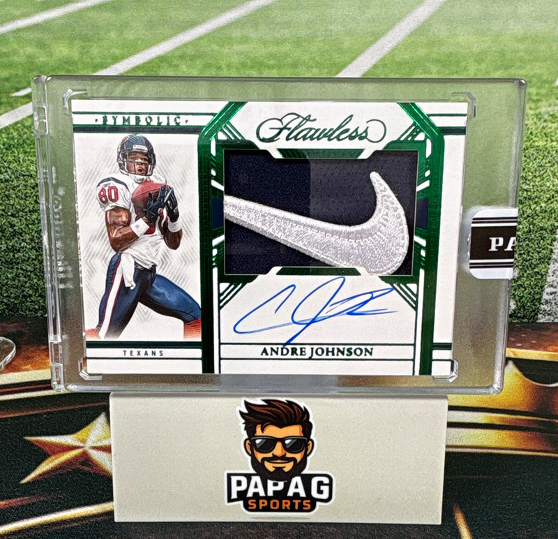 2023 Panini Flawless Football Andre Johnson Swoosh Patch Autograph 1/1 🔥