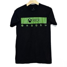 Xbox Shirt Mens S Black Graphic Gaming Icons Microsoft Short Sleeve T-Shirt Tee