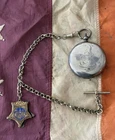 Civil War–Era Pocket Watch with Grand Army of the Republic Medal and Chain