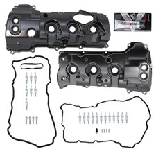2x Aluminum Engine Valve Cover Kit For Ford F-150 3.5l V6 2013-2016 Bl3z-6582-h
