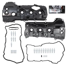 2x Aluminum Engine Valve Cover Kit For Ford F-150 3.5L V6 2013-2016 BL3Z-6582-H