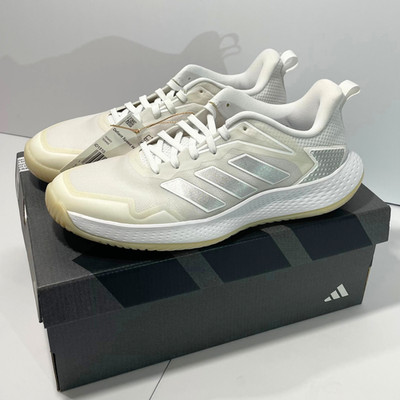 Adidas Women's Defiant Speed Tennis Shoes Sneaker, White/Silver/Grey 7.5