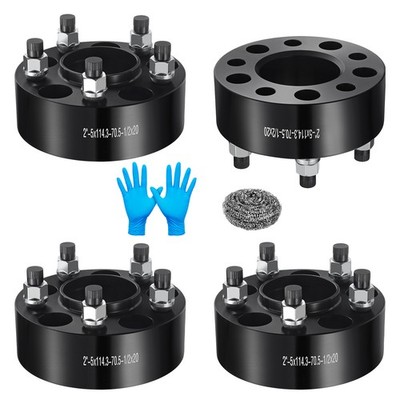 (4) 2 Inch Hubcentric 5x4.5 Wheel Spacers 1/2''x20 For 2003-2004 Mercury Marauder