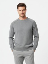 J.Crew Gray Men  s Crew Neck Heritage Long Sleeve Knit Sweater NEW M